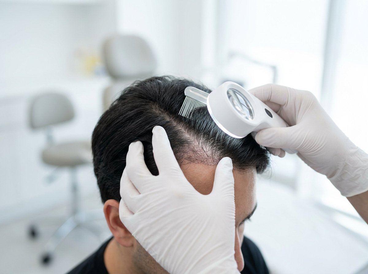 Ärztliche Nachsorge nach Haartransplantation Wien - Kopfhautkontrolle bei Dr. Martin Kraft