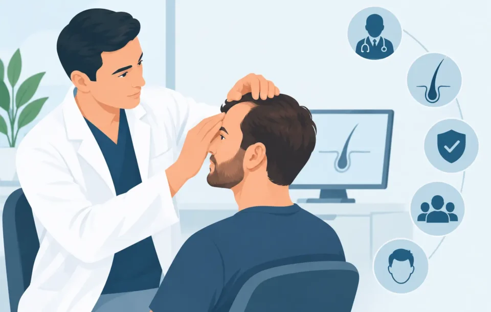 Arzt-Bewertungskriterien bei Haartransplantation